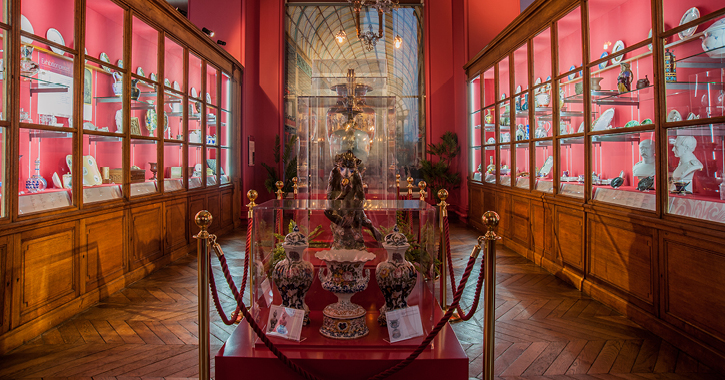 the red ceramic gallery at The Bowes Museum